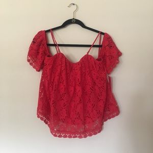 Lacy off shoulder top
